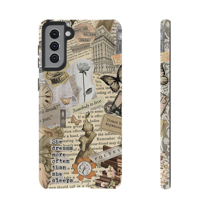 Library Romance Collage Tough Phone Cases