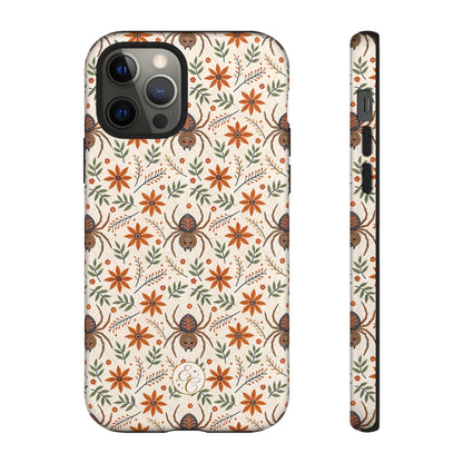 Boho Floral Spider Pattern Tough Phone Case