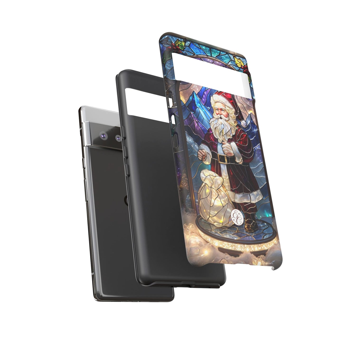 Santa Claus Stained Glass Tough Phone Case