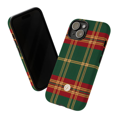 Green Red & Gold Plaid Tough Phone Case