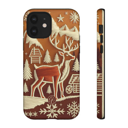Rustic Reindeer Christmas Phone Case