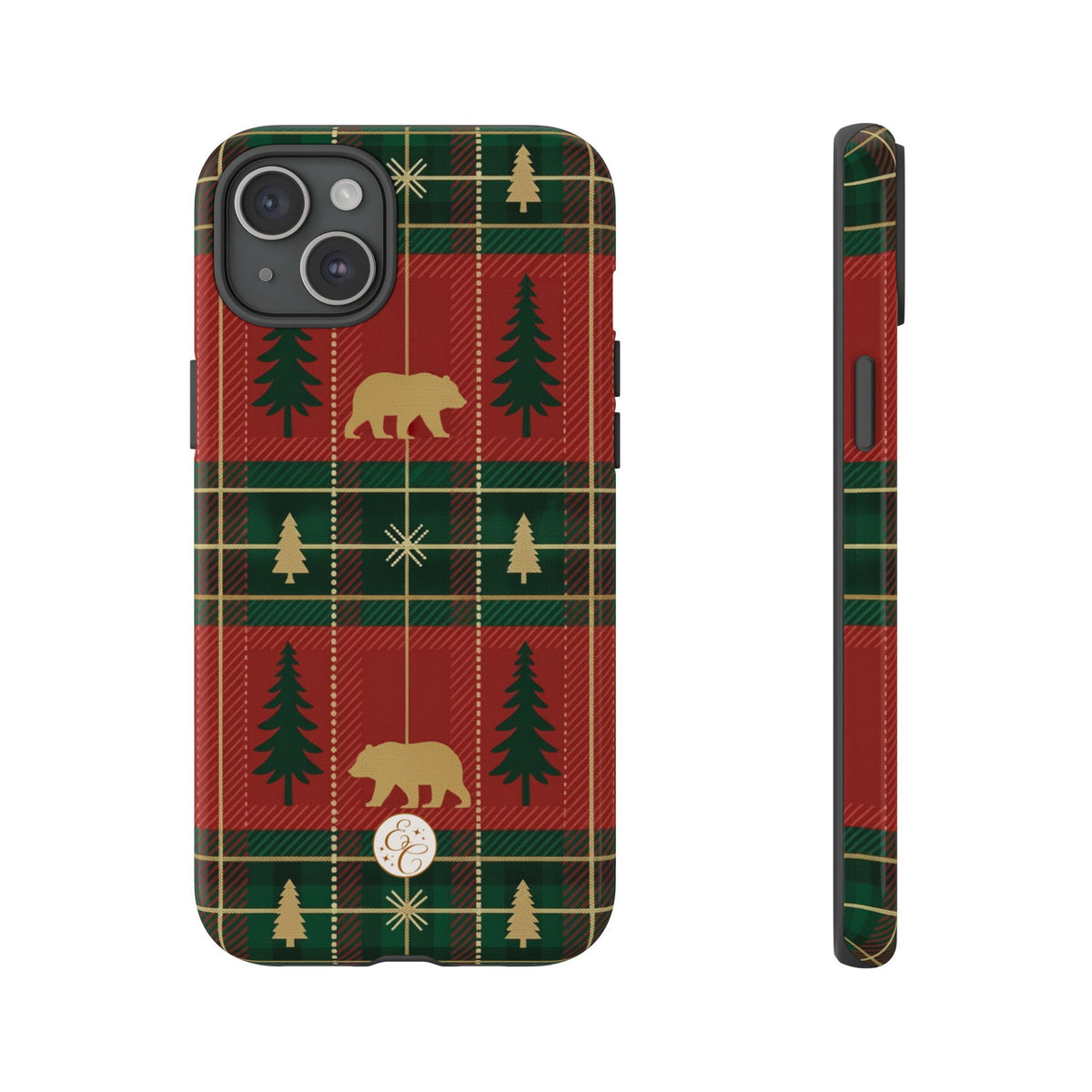 Christmas Bear Plaid Phone Case