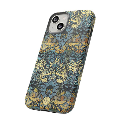 William Morris Peacock and Dragon Tough Phone Case