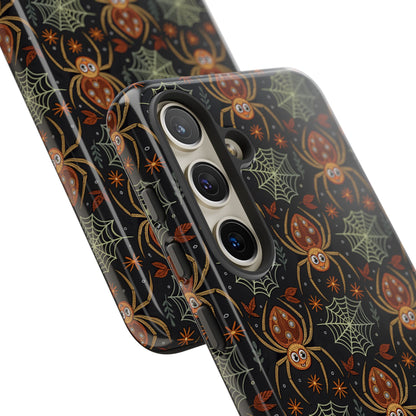 Boho Halloween Spider Pattern Tough Phone Case