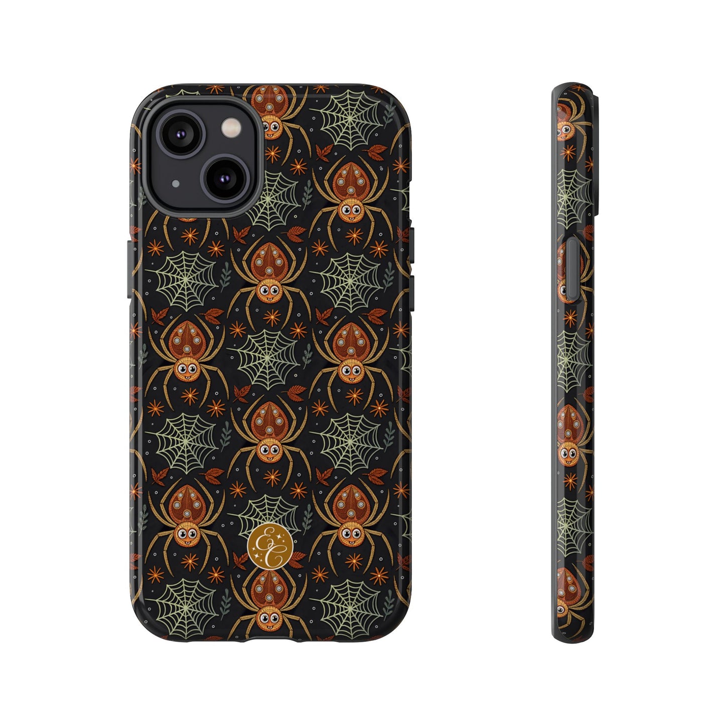 Boho Halloween Spider Pattern Tough Phone Case