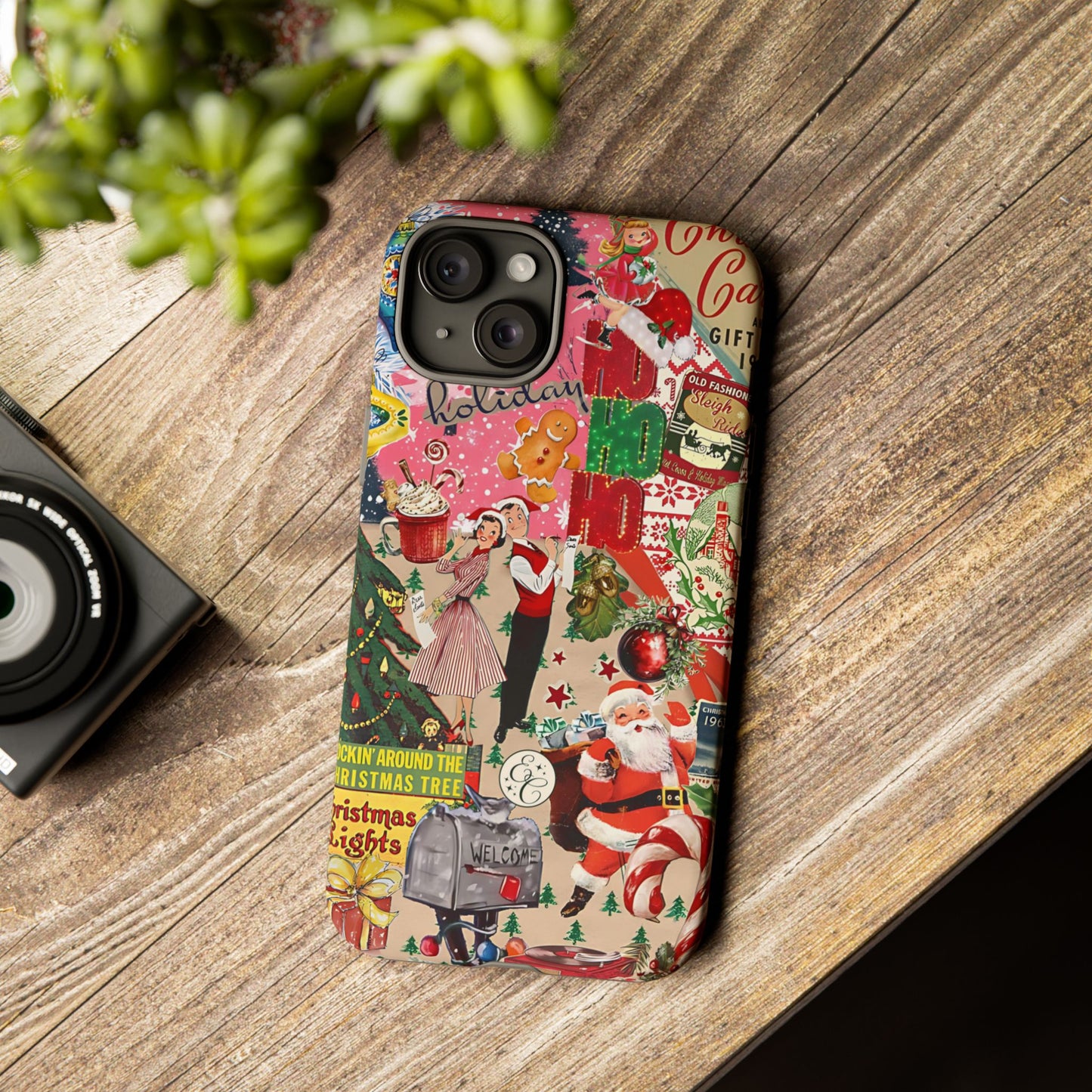 Vintage Christmas Collage Tough Phone Case