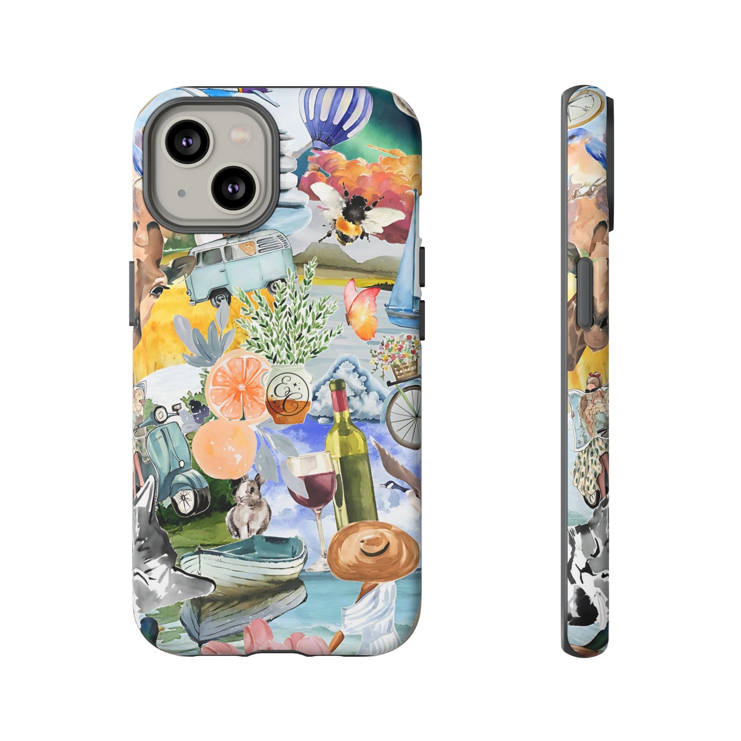 Vintage Travel Collage Tough Phone Case