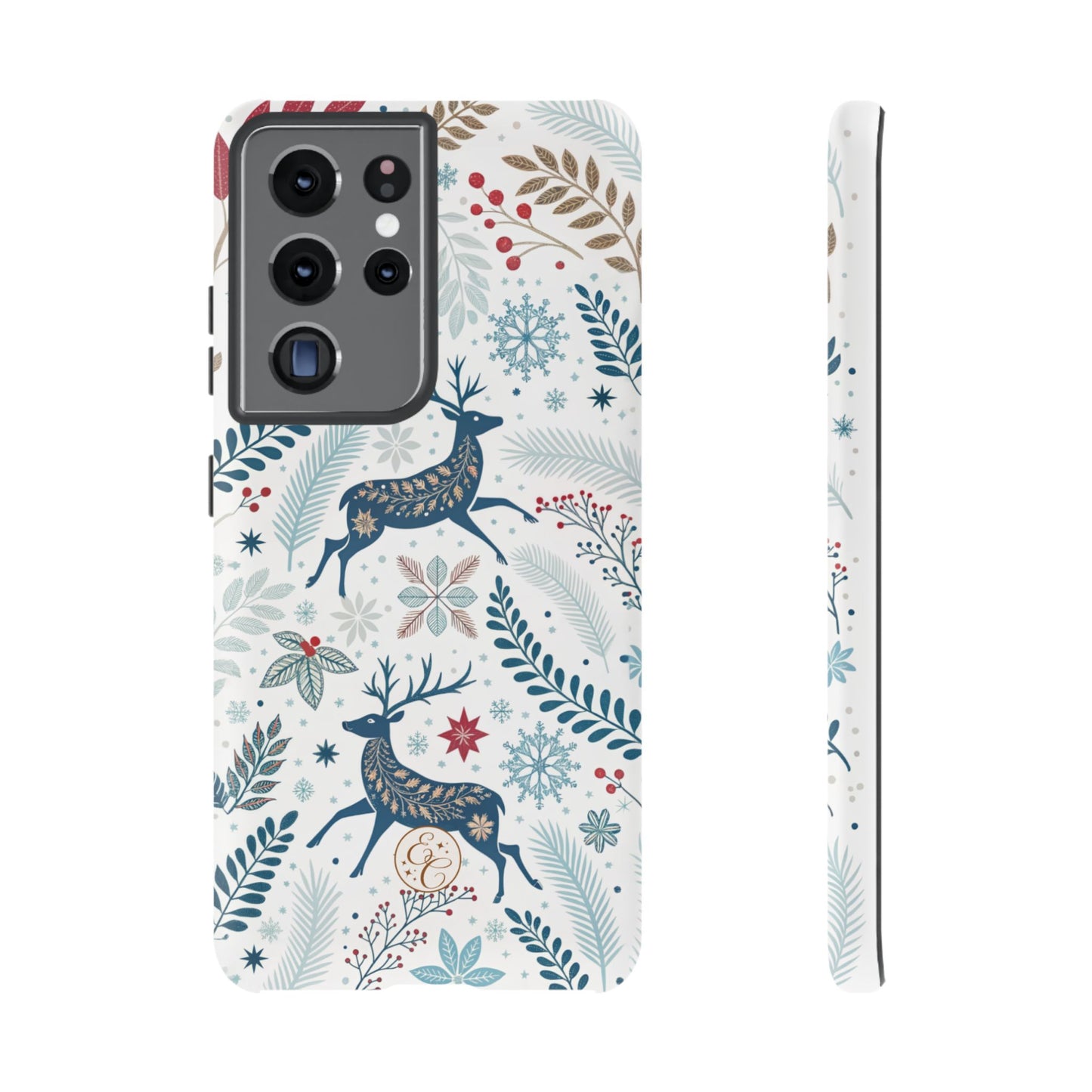 Blue Winter Deer Tough Phone Case
