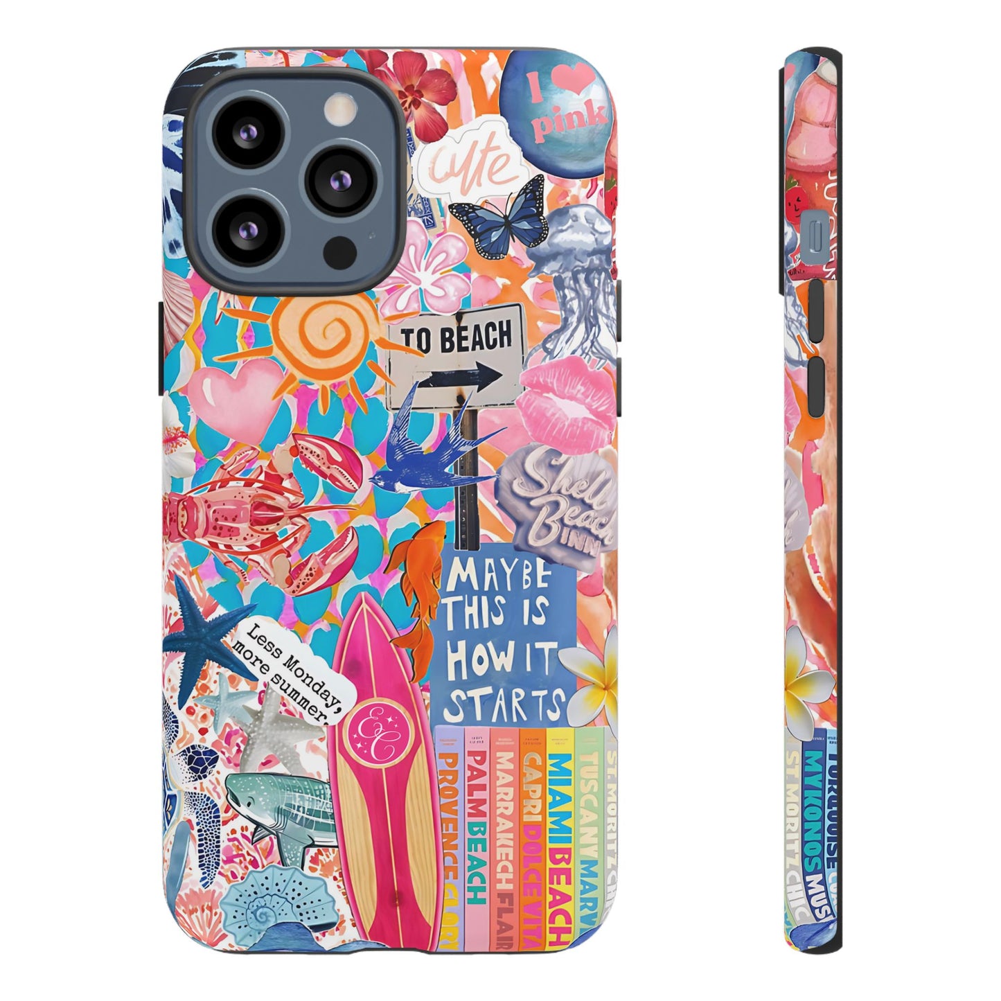 Colorful Beach Collage Tough Phone Case