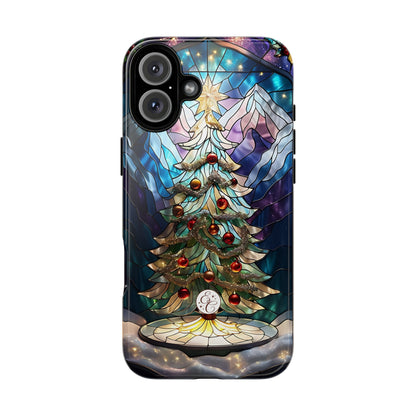 Christmas Tree Stained Glass Tough Phone Case