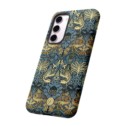 William Morris Peacock and Dragon Tough Phone Case