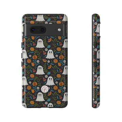 Boho Halloween Ghost Pattern Tough Phone Case