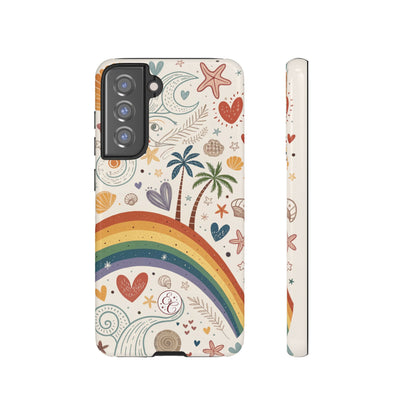 Rainbow Pride Boho Beach Tough Phone Case