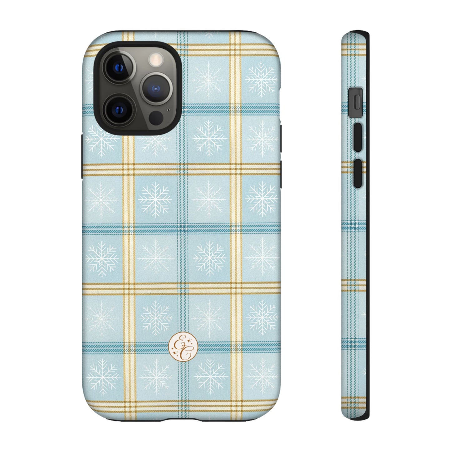 Blue Winter Plaid Tough Phone Case