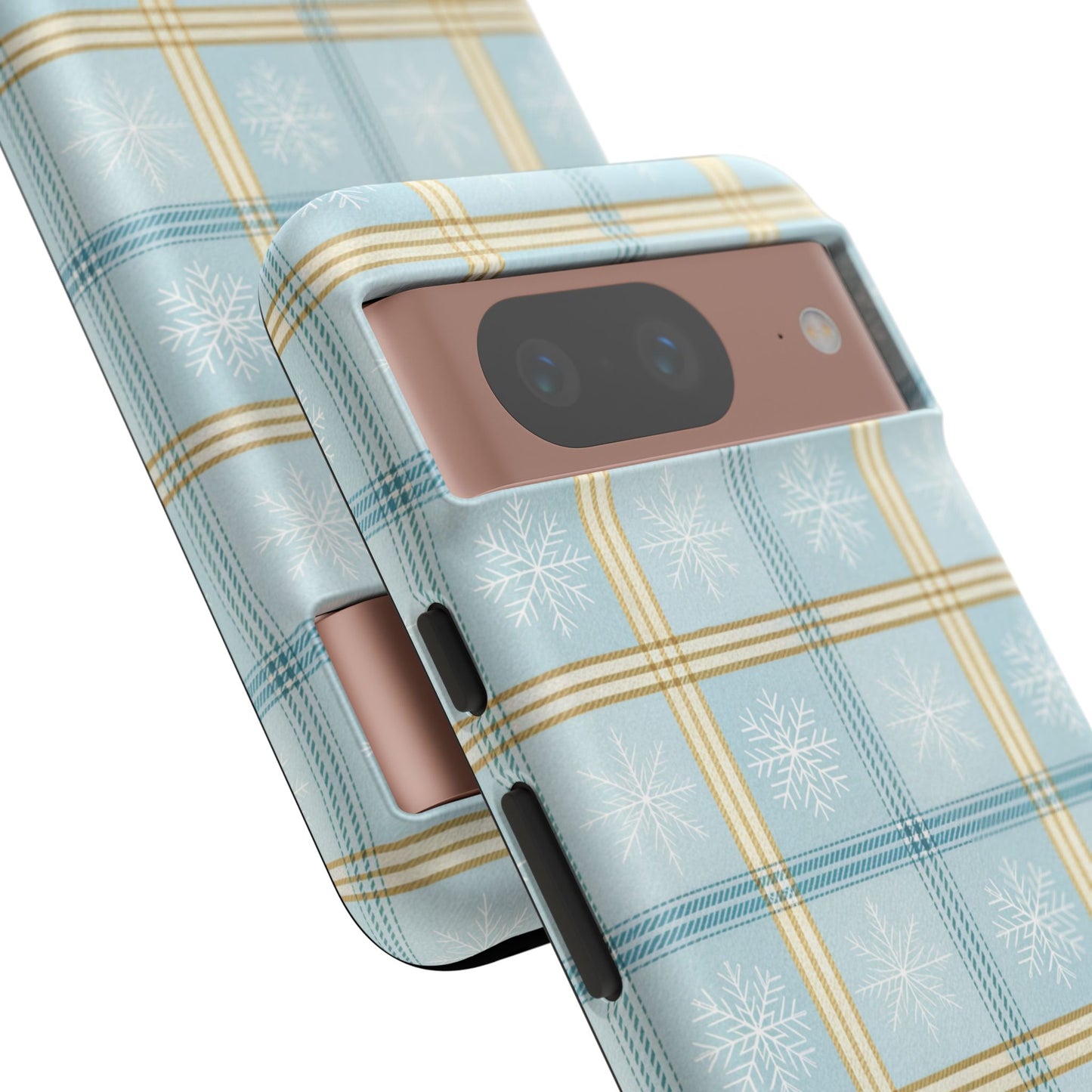 Blue Winter Plaid Tough Phone Case