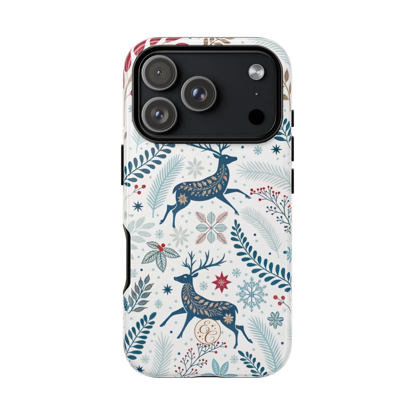 Blue Winter Deer Tough Phone Case