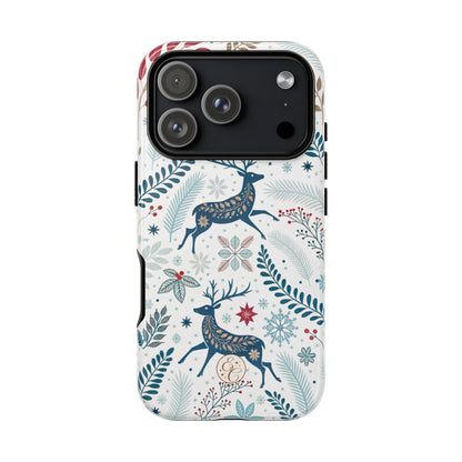 Blue Winter Deer Tough Phone Case