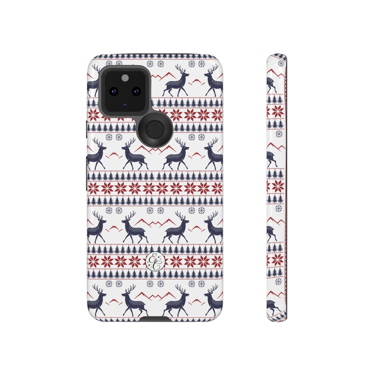 Christmas Reindeer Pattern Tough Phone Case