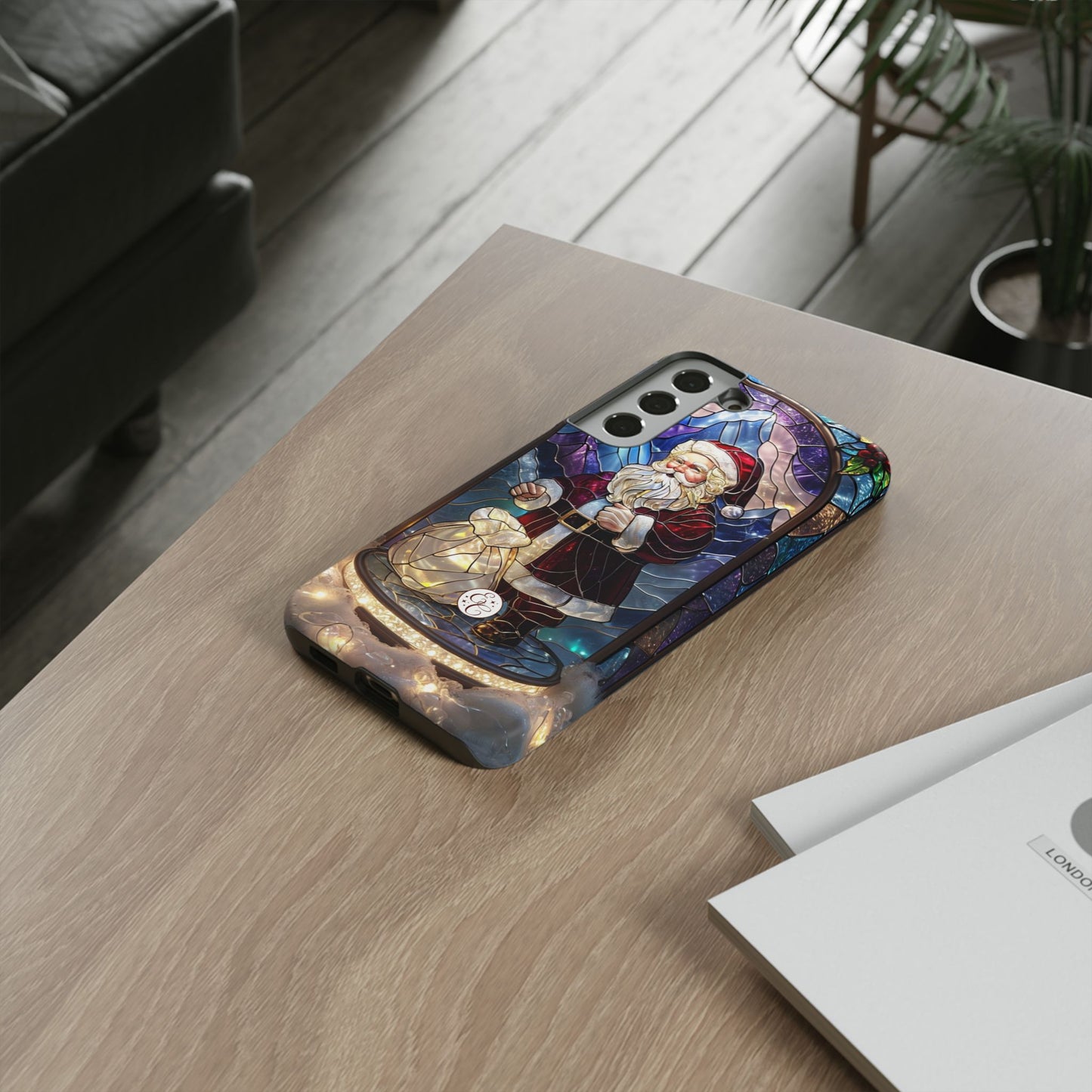 Santa Claus Stained Glass Phone Case