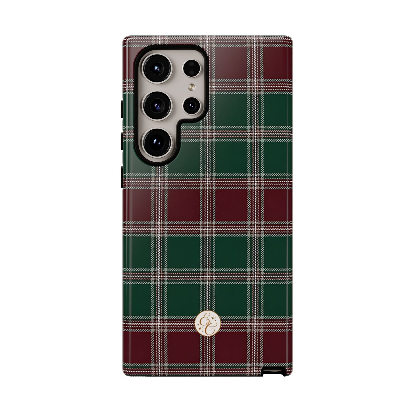 Green & Burgundy Plaid Tough Phone Case