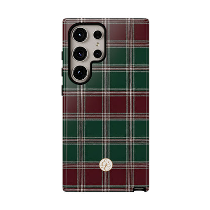 Green & Burgundy Plaid Tough Phone Case