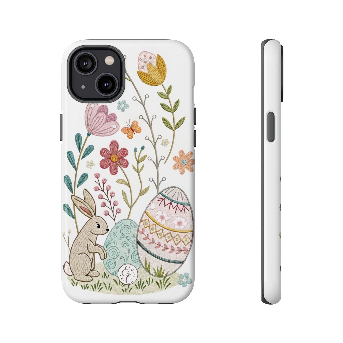 Bunny & Easter Egg Floral Tough Phone Case