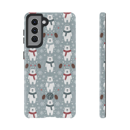 Cute Polar Bear Pattern Tough Phone Case