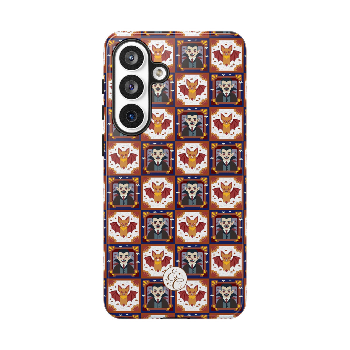 Dracula & Bat Pattern Halloween Phone Case
