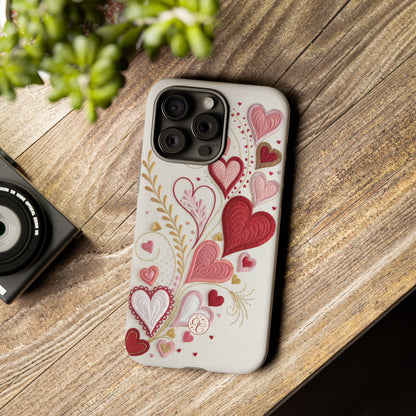 Hearts Pattern Tough Phone Case