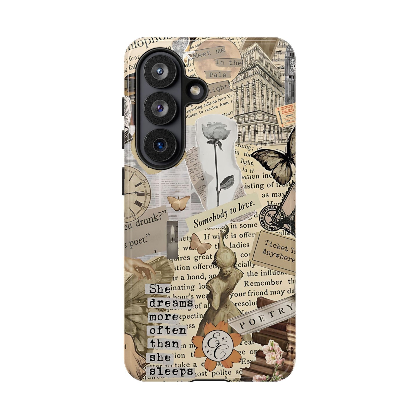 Library Romance Collage Tough Phone Case