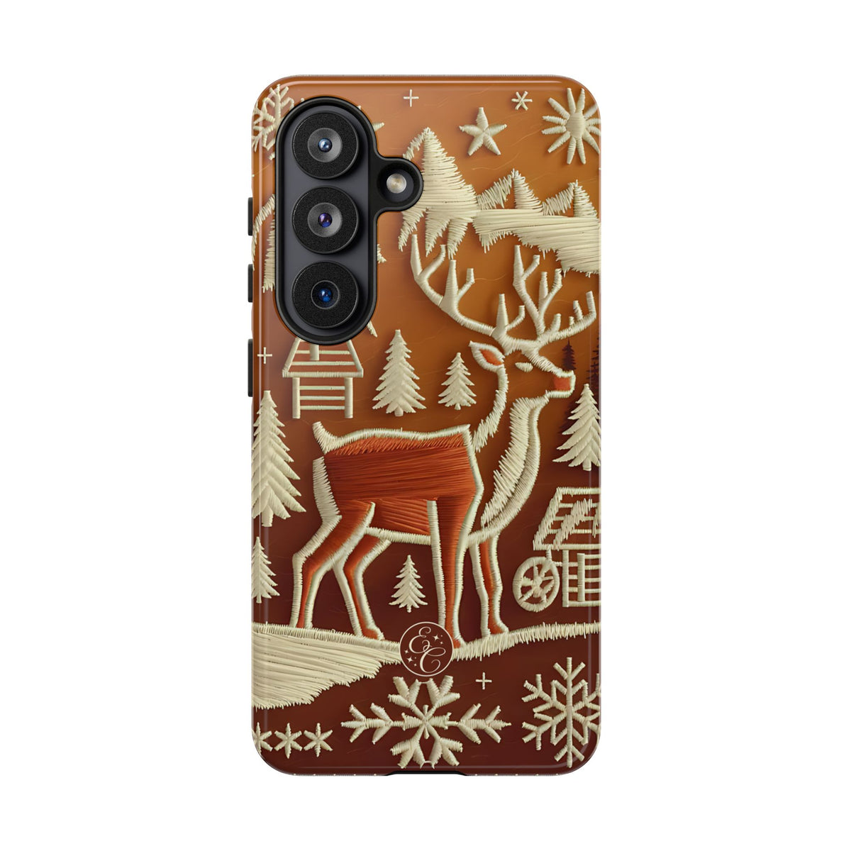 Rustic Reindeer Christmas Phone Case