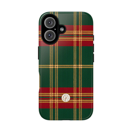 Green Red & Gold Plaid Tough Phone Case