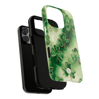 Shamrock Watercolor Pattern Tough Phone Case