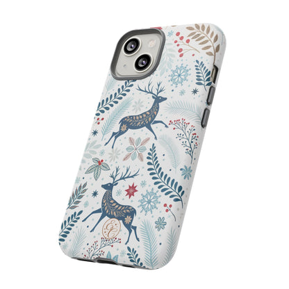 Blue Winter Deer Tough Phone Case