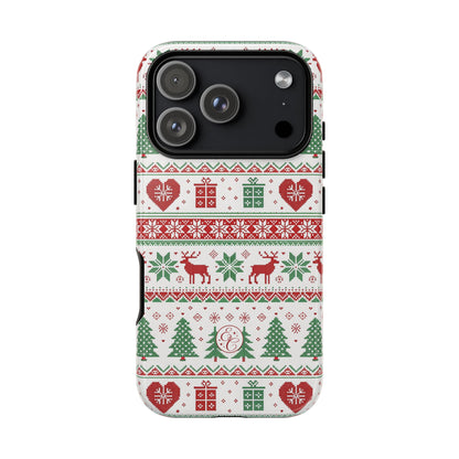 Ugly Christmas Sweater Pattern Tough Phone Case