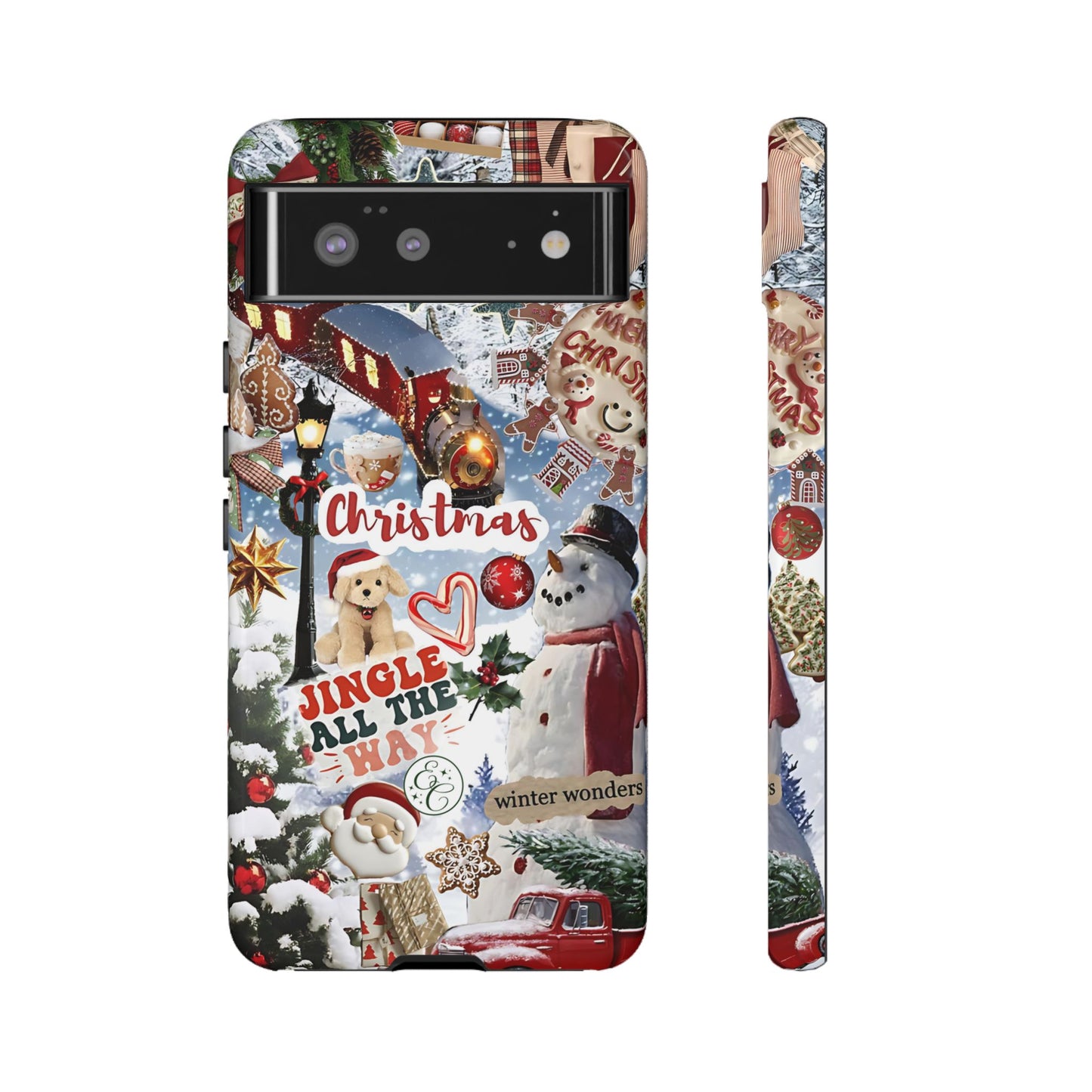 Christmas Holiday Collage Tough Phone Case