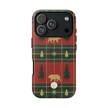 Christmas Bear Plaid Phone Case
