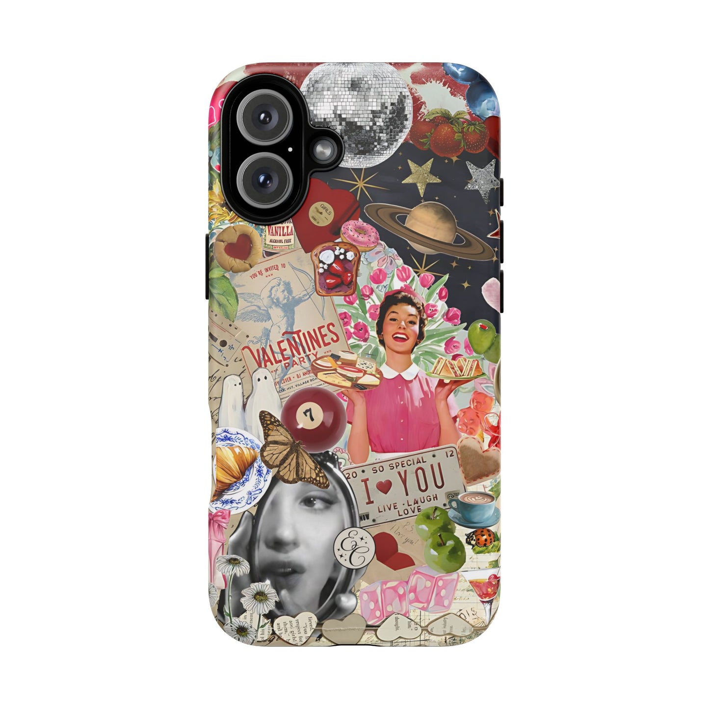 Retro Aesthetic Collage Art Tough Phone Case