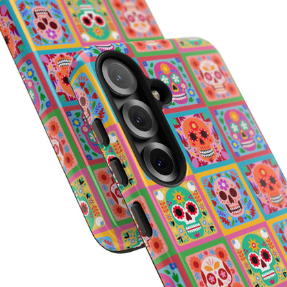 Colorful Sugar Skull Pattern Tough Phone Case