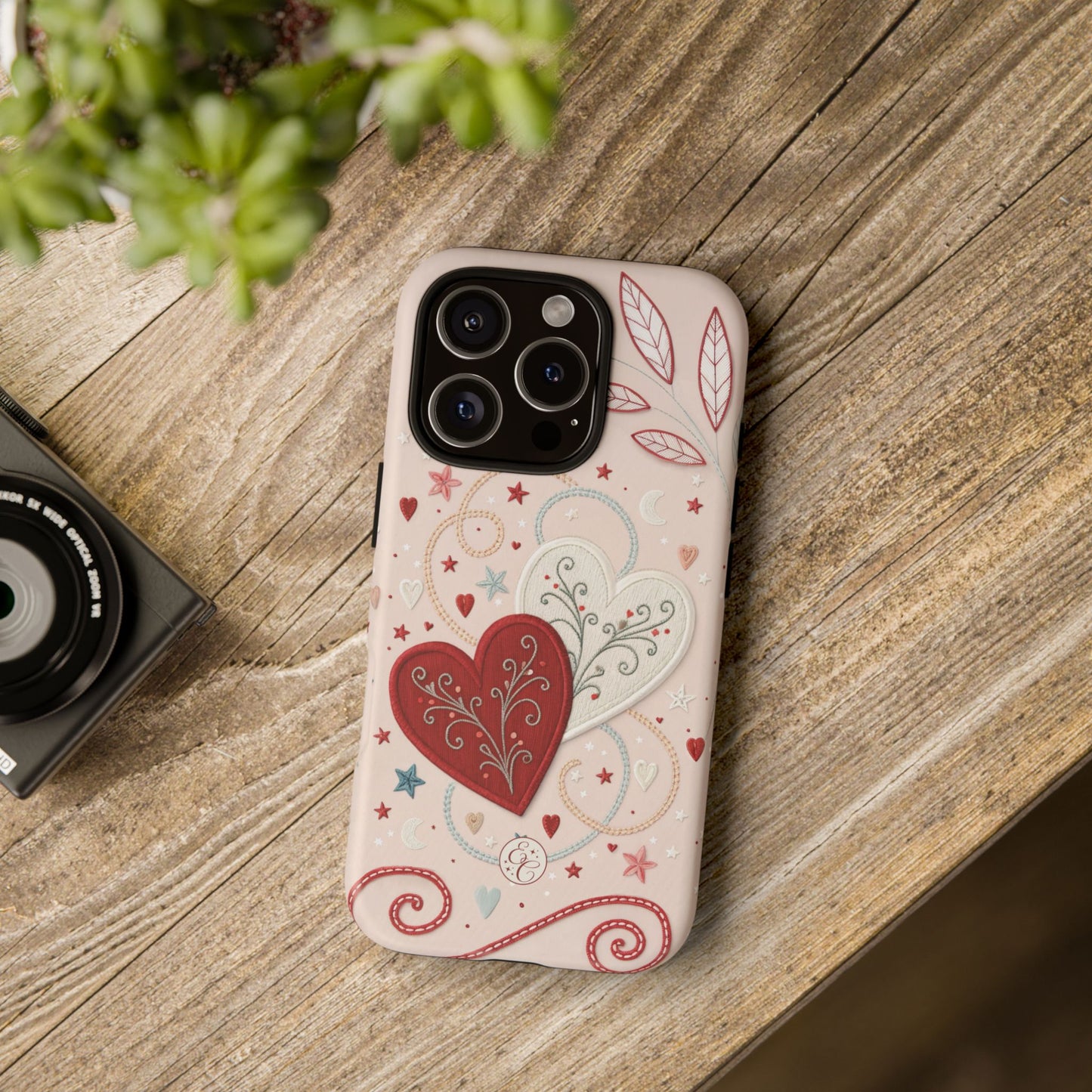 Interlinked Hearts Tough Phone Case