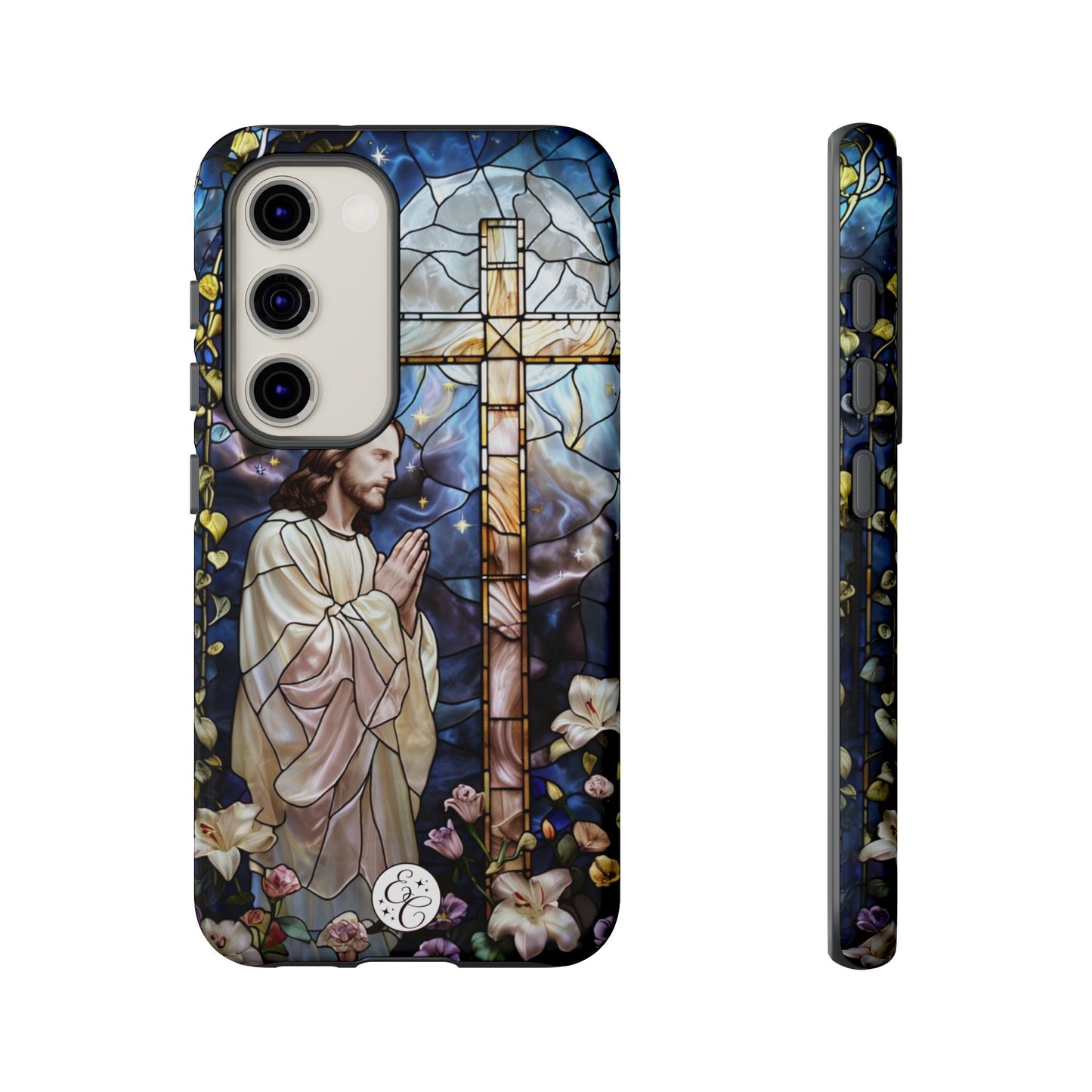 Jesus Praying Stained Glass Tough Phone Case