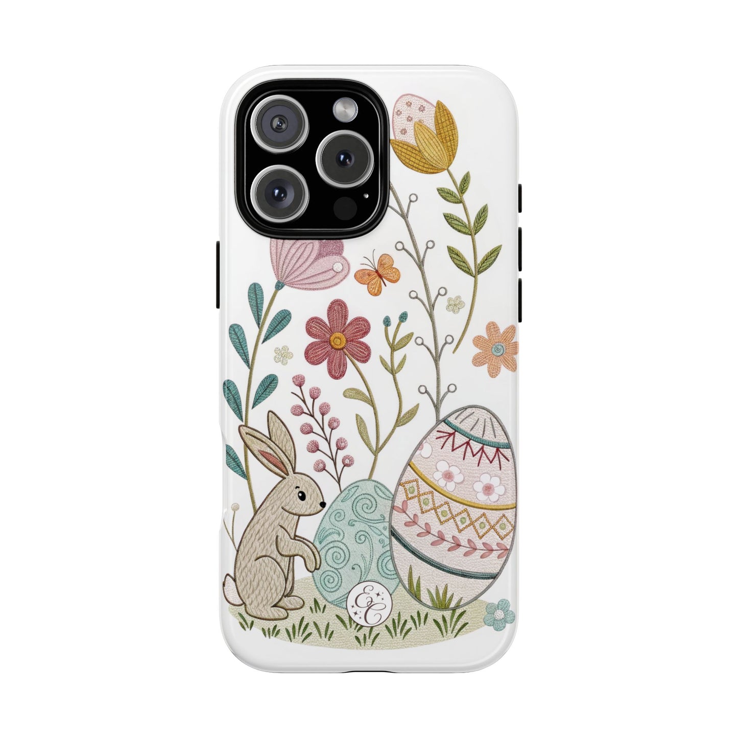Bunny & Easter Egg Floral Tough Phone Case