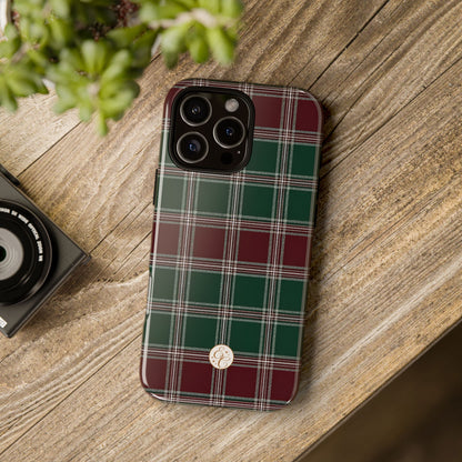 Green & Burgundy Plaid Tough Phone Case