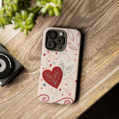 Interlinked Hearts Tough Phone Case