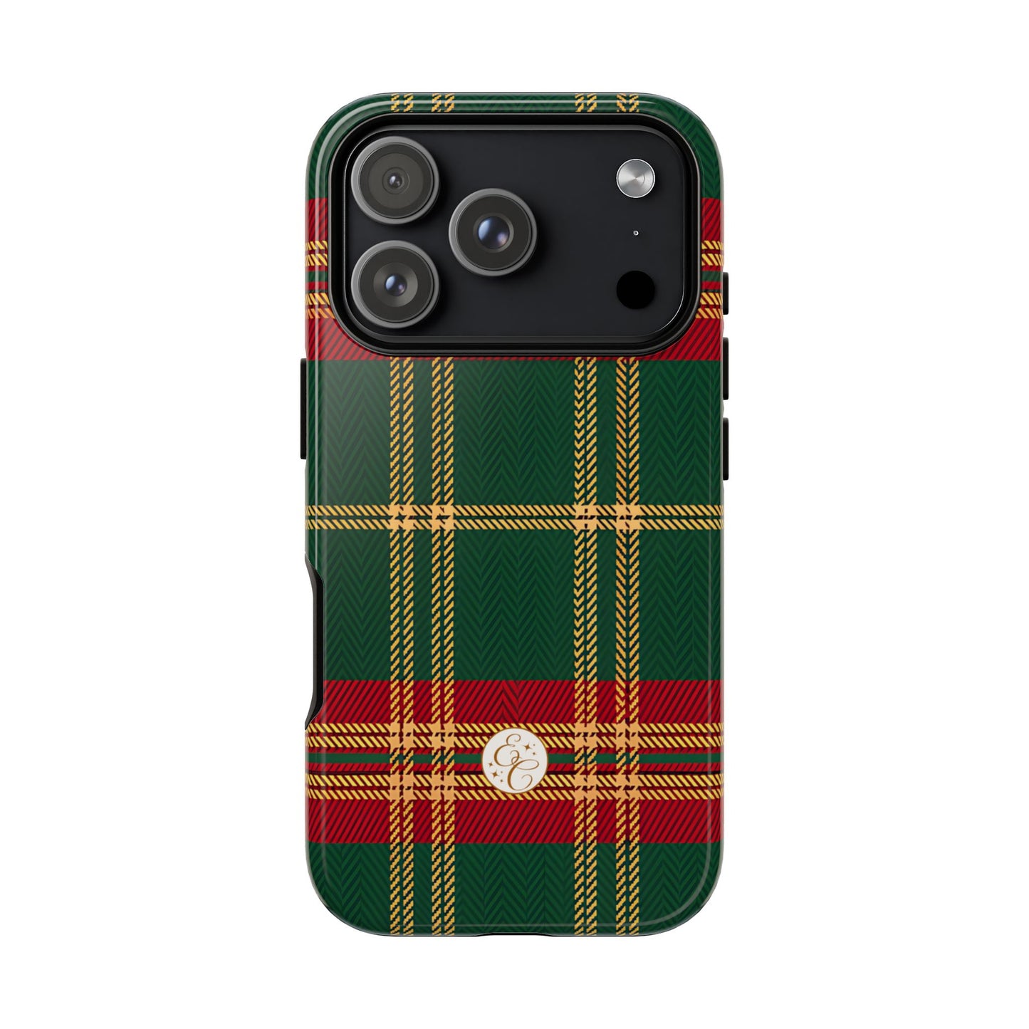 Green Red & Gold Plaid Tough Phone Case