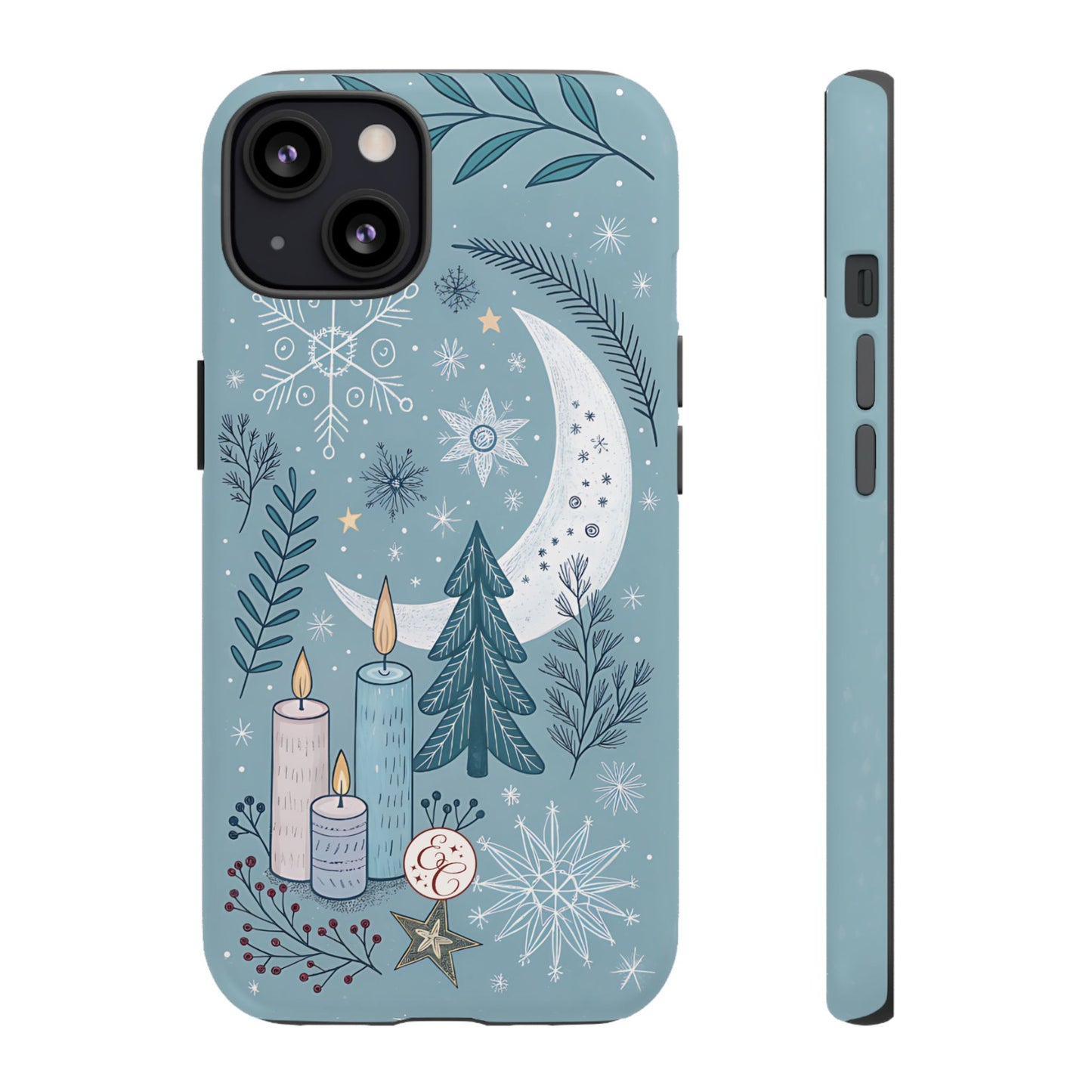 Winter Moon & Candles Tough Phone Case