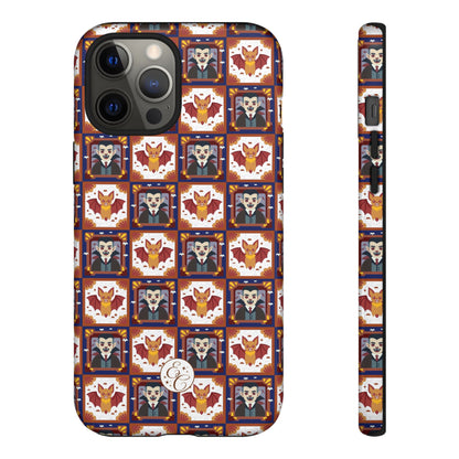 Dracula & Bat Pattern Halloween Phone Case
