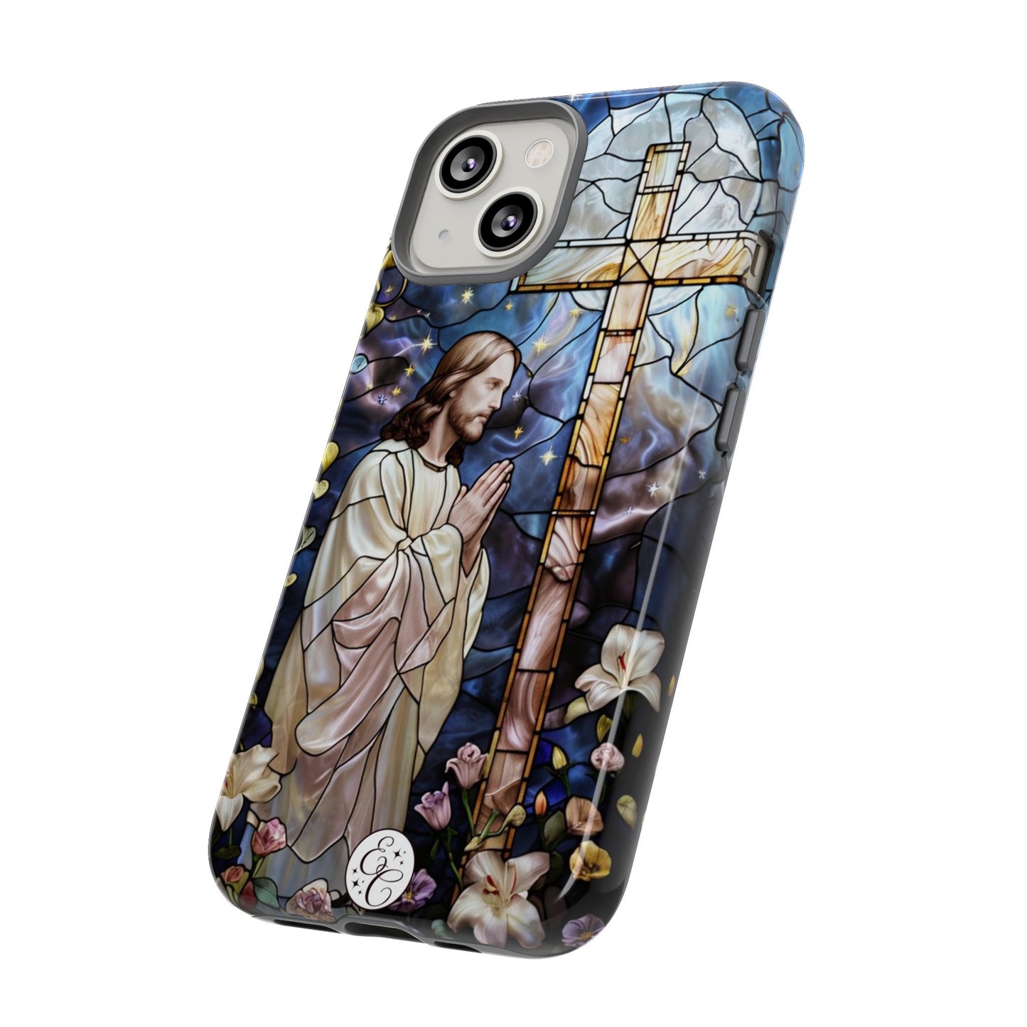 Jesus Praying Stained Glass Tough Phone Case