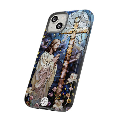 Jesus Praying Stained Glass Tough Phone Case