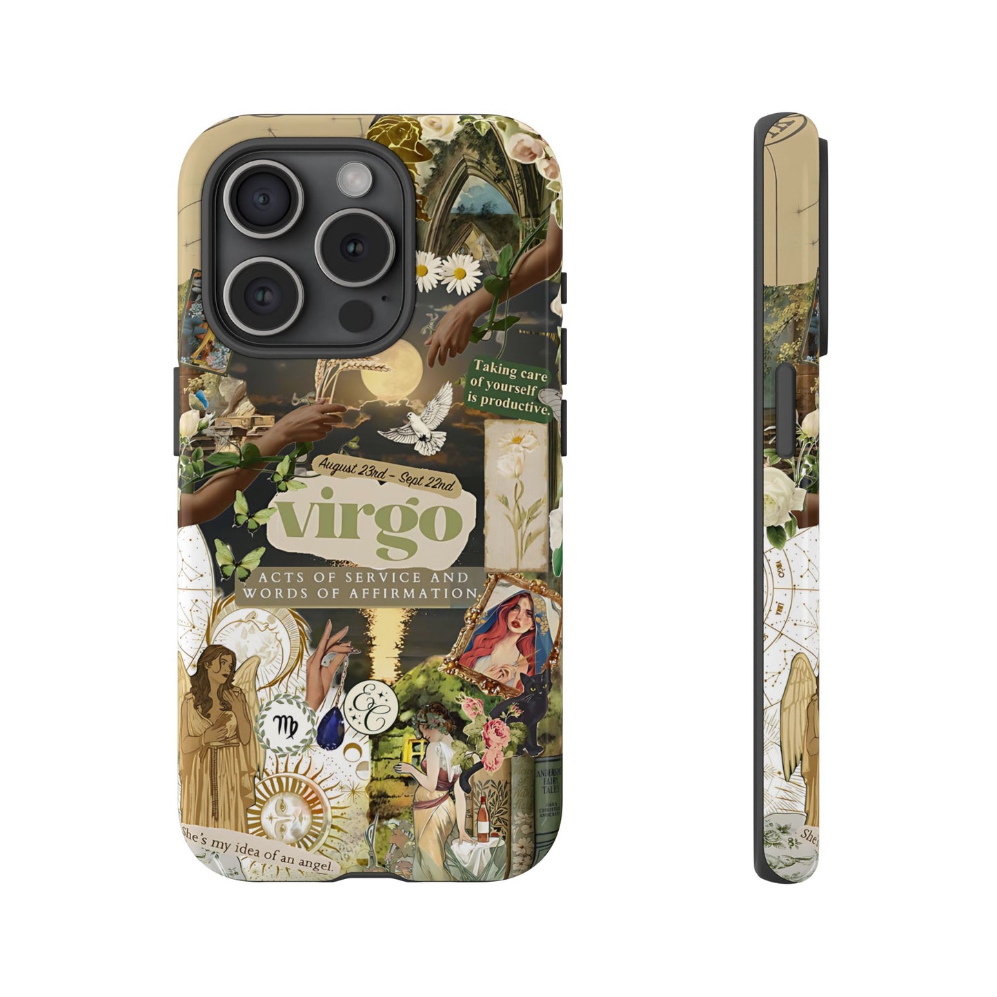 Virgo Vintage Zodiac Collage Tough Phone Case